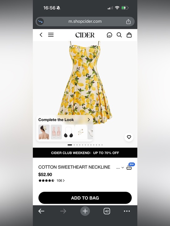 Cider Dresses & Skirts - Lemon print mini dress